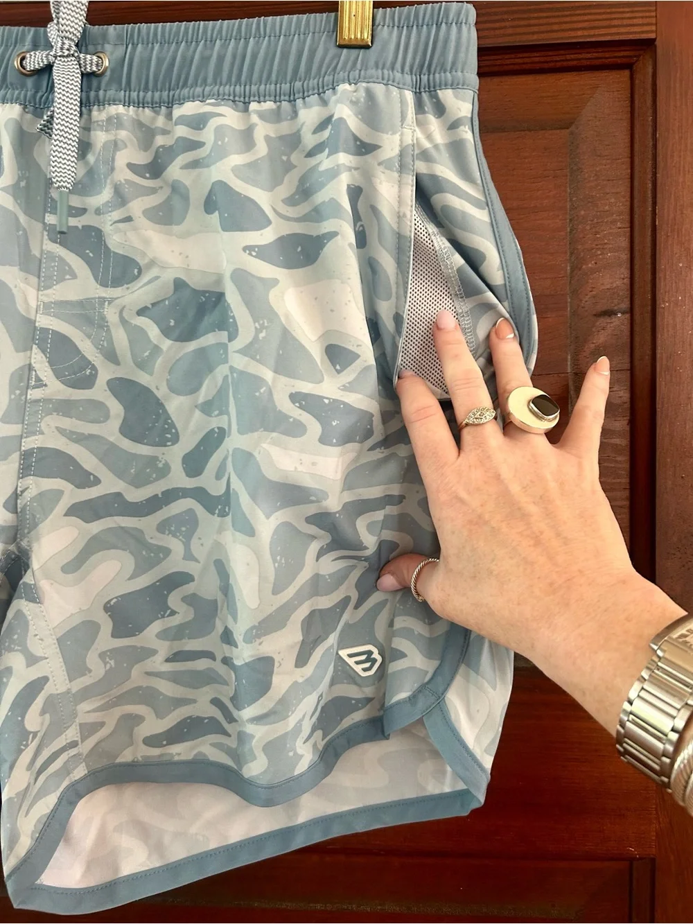 BURLEBO Light Blue Camo Swim Trunks 🔥🔥NEW IN STORES🔥🔥New WithOUT Tags size Med